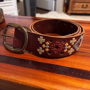 Women’s Fossil brown leather belt